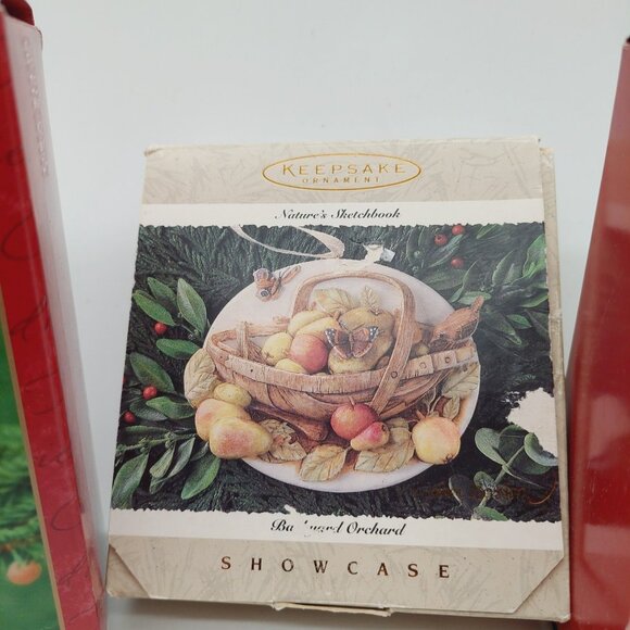 Hallmark Keepsake Ornament Toymaker Santa Backyard Orchard & Home For Xmas Lot - Picture 11 of 12